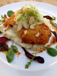 Chicken Katsu with Warm Fennel Salad and Sichuan Chilli Oil