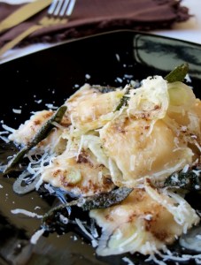Pumpkin Ravioli with Shaved Fennel & Burnt Sage Butter
